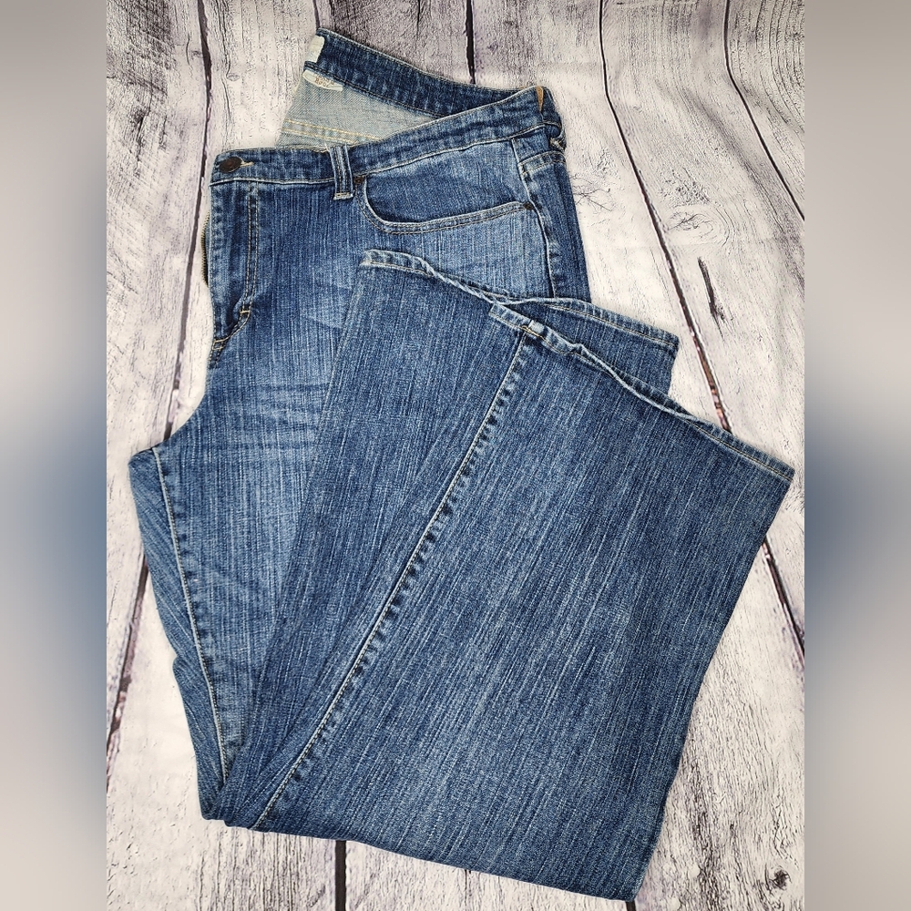 Maurices orchid boot cut blue denim jeans, size 22w short